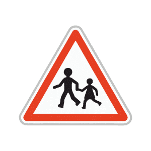 Panneau de danger signalant un endroit fréquenté par les enfants proposé par Ingénia