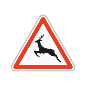 Panneau de danger signalant un passage d'animaux sauvages proposé par Ingénia