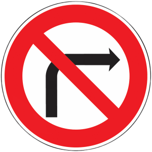 B2b - Interdiction de tourner à droite