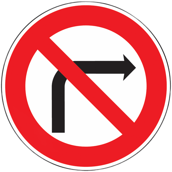 B2b - Interdiction de tourner à droite