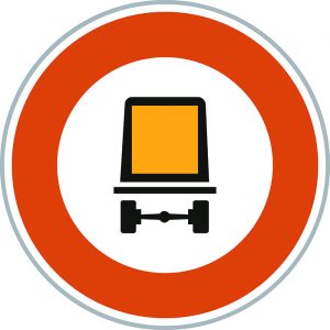 B18c - Interdiction d'accès aux véhicules dangereux