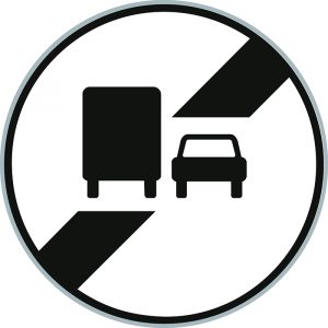 B34a - Fin d'interdiction de dépasser pour les camions