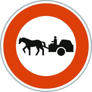 B9c - Accès interdit aux véhicules à traction animale