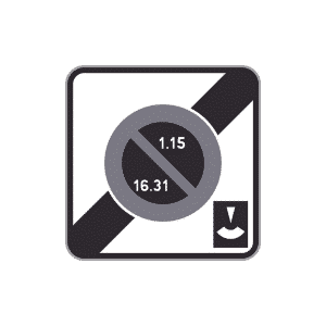 B50e - Fin de zone de stationnement alterné avec disque